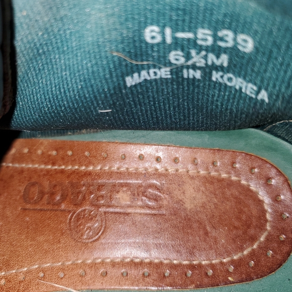 Sebago Brown Leather Moc-Toe Hiking Ankle Boots Women's Size 6.5M, Vibram Soles - Picture 7 of 8